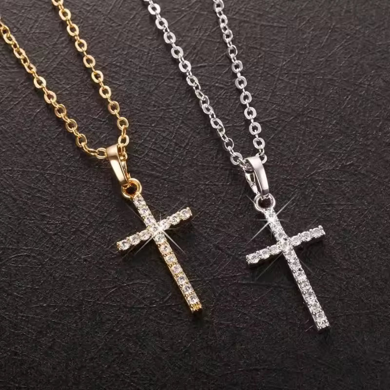 Luxury Zircon Cross Pendants Necklace