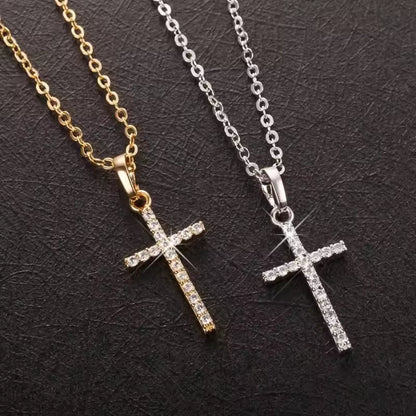 Luxury Zircon Cross Pendants Necklace