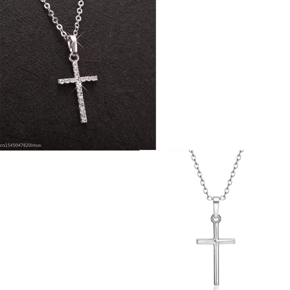 Luxury Zircon Cross Pendants Necklace