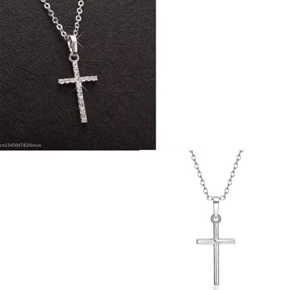 Luxury Zircon Cross Pendants Necklace
