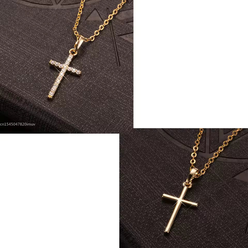 Luxury Zircon Cross Pendants Necklace