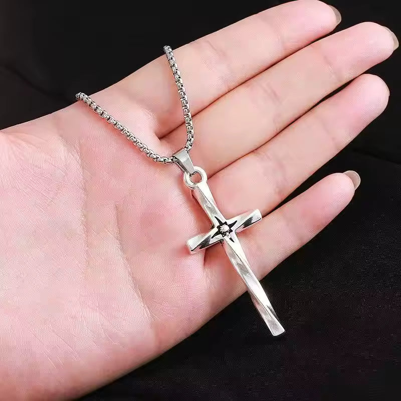Luxury Zircon Cross Pendants Necklace