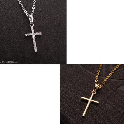 Luxury Zircon Cross Pendants Necklace